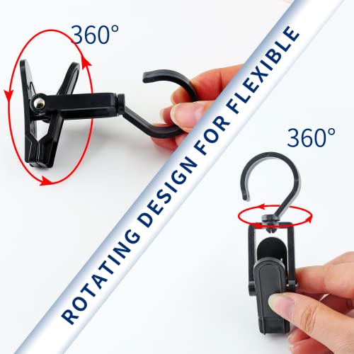Jiozermi 10 PCS Laundry Hooks Clip, Plastic, Black - color: Black, size: 10