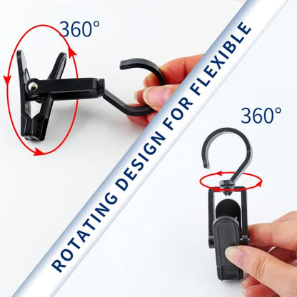 Jiozermi 10 PCS Laundry Hooks Clip, Plastic, Black - color: Black, size: 10