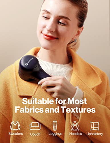 VASSON Fabric Shaver, Sweater Shavers to Remove Pilling, High-Perf Defuzzer, Rechargeable Electric Lint Shaver for Fuzz and Lint Balls from Clothing, Upholstery, Bedding (Blue) - color: Blue