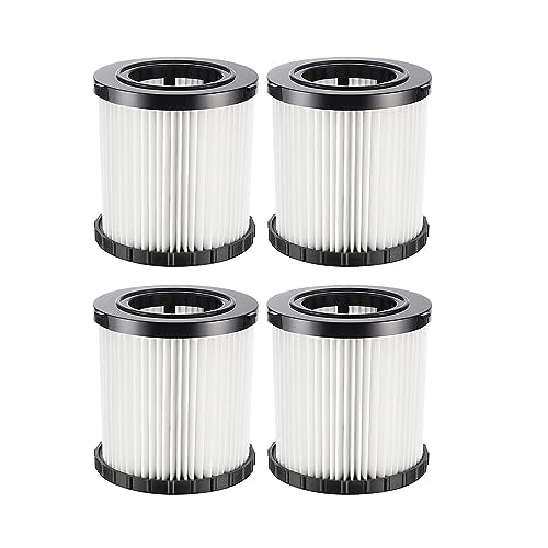 4 PCS DCV580 DCV581H Replacement Filter for DEWALT 20V MAX Wet/Dry Vacuum - size: 4 PACK DCV581H