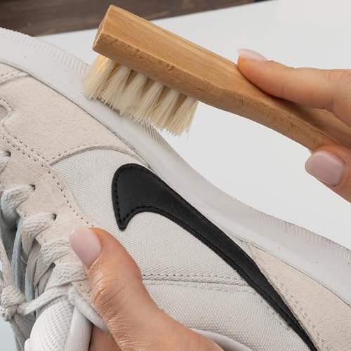 KONEX Laundry Brush - European Economy Laundry Brush for Stains on Clothes, Incredible Stain Remover with Sturdy Bristles, Convenient Handheld Design for Effortless Cleaning - color: White