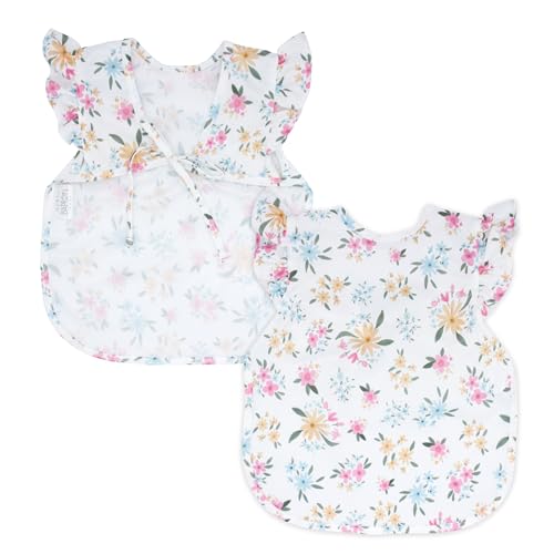 BapronBaby Flutter Baby Led Weaning Infant Feeding Bib Crafting Smock 6M-5T - color: Pastel Floral, size: Baby/Toddler 6m-3T