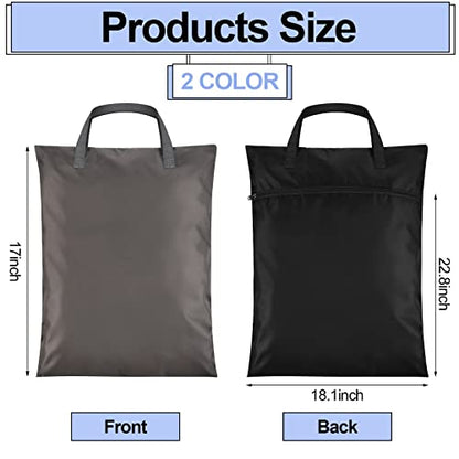 Oudain 2 Pcs Travel Laundry Bags Waterproof Dirty Clothes Bag, Black, Gray - color: Black, Gray