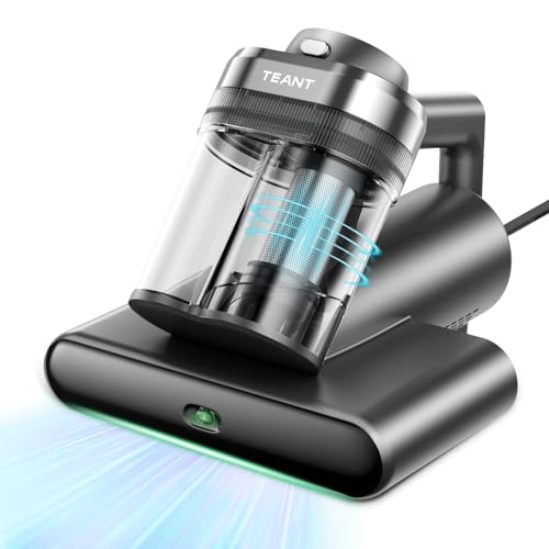 Teant Bed Mattress Vacuum, 18 kPa & Green Light Dust Detection, MV-Grey - color: Upgrade Grey