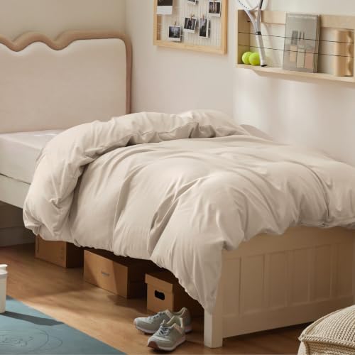 Bedsure Twin/Twin XL Duvet Cover, 1Pc Soft Double Brushed Bedding, Beige - color: 00 - Beige, size: Twin/Twin XL (Only Duvet Cover)