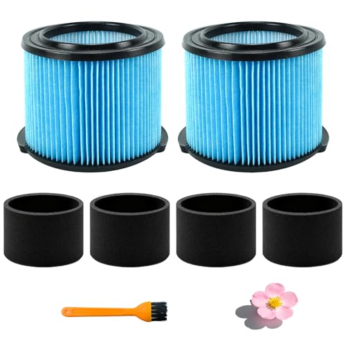 2 Pack VF3500 Filters Compatible with Rigid 4 Gallon Shop Vacuum - color: 2+4
