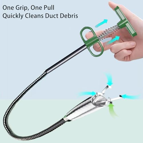 61 Inch Hair Drain Clog Remover，Drain Snake- Flexible Gutter Cleaning Tools for Home Sink, Bathroom Tub,Drain, Toilet, Tight Spaces - color: Green, style: 61 IN