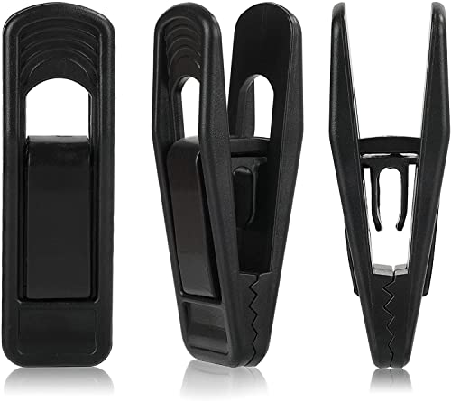 Tinfol Black Plastic Hanger Clips, 20 Pack Pant Finger Clips, Multi-Purpose Strong Pinch Grip Clip for Slim-line Clothes Hangers - color: Black, size: 20PCS