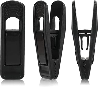 Tinfol Black Plastic Hanger Clips, 20 Pack Pant Finger Clips, Multi-Purpose Strong Pinch Grip Clip for Slim-line Clothes Hangers - color: Black, size: 20PCS
