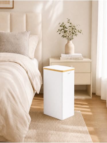 IEGrow Laundry Hamper with Lid,110L Laundry Basket with Mesh Bags,White - color: White, size: 110L