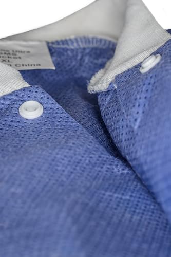 Sunlite Ultra 3600 Series Premium Disposable Lab Coats, Pockets, Knit Collar & Cuffs, Knee Length, 10 Pack - color: Ceil Blue, size: 2X