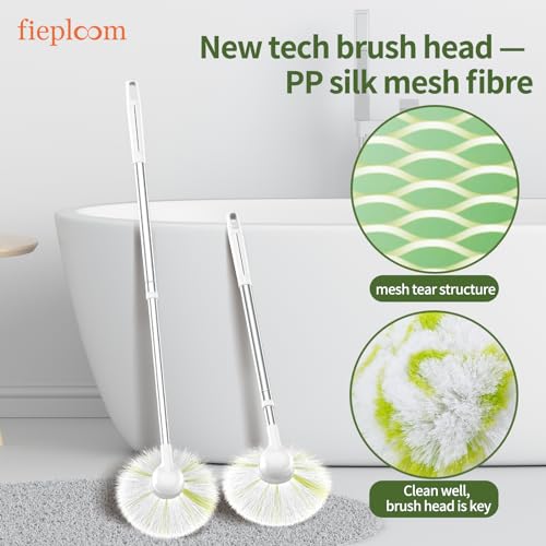 Window Mesh Screen Cleaner & Bathtub Tile Scrubber Brush with 28in Telescopic Handle, Soft Plastic Bristles