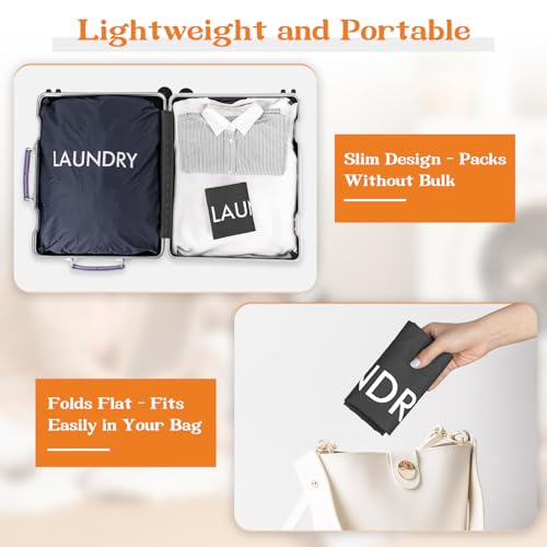 120L Heavy Duty Laundry Bag with Shoulder Handles,Dirty Clothes Storage Bag - color: (Laundry) Black