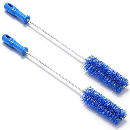 Baderke 2 Pcs Drain Brush Pipe Cleaning Tube Brush, Blue, 19.7 x 2 Inch - color: Blue, size: 19.7 x 2 Inch