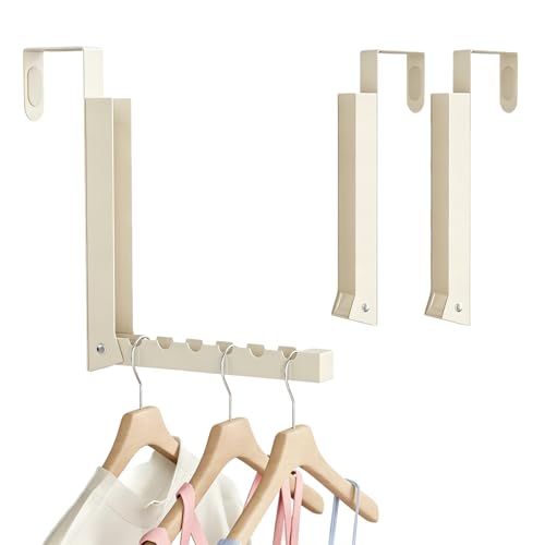 Over the Door Hanger, 2 Pack Foldable Over Door Drying Rack for Laundry - color: Beige