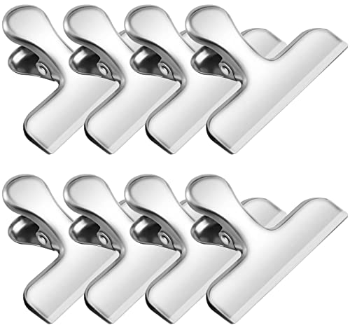 FINDMAG Bag Clips, 8 Pack Chip Clip Set for Kitchen Storage Use, Silver - color: Silver, size: Set of 8