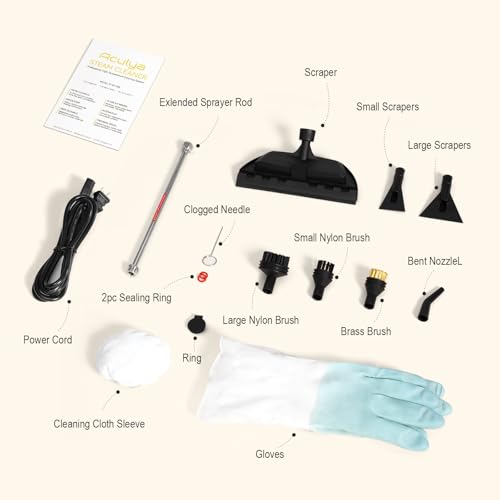 Handheld Steam Cleaner for Home, 1.69QT - color: Black