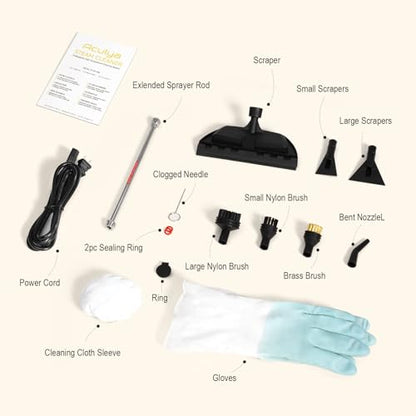 Handheld Steam Cleaner for Home, 1.69QT - color: Black