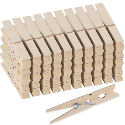 50Pcs Wooden Clothespins, 2.9 inch Clothes Pins for Crafts, Natural Laundry Hanging Clips - color: 50pcs- Wood