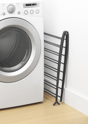 Whitmor Spacemaker Folding Drying Rack, Indoor Clothes Organizer with Patent-Pending Design, Space Saving, 6" L x 26" W x 51.5" H, Black - color: Black