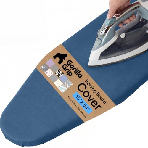 GORILLA GRIP Padded Ironing Board Cover, 15x54 Navy - color: Navy, size: 15" X 54"