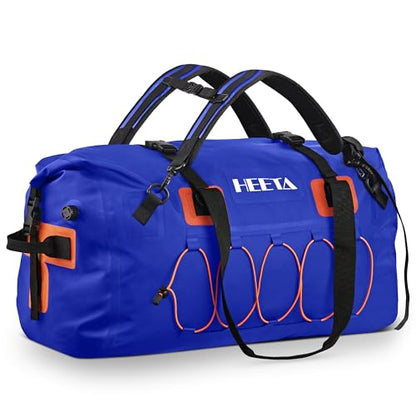 HEETA Waterproof Duffel Bag Travel Motorcycle Dry Bag Backpack 60L/80L/110L - color: Navy Blue, size: 60L