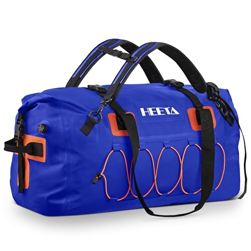 HEETA Waterproof Duffel Bag Travel Motorcycle Dry Bag Backpack 60L/80L/110L - color: Navy Blue, size: 80L