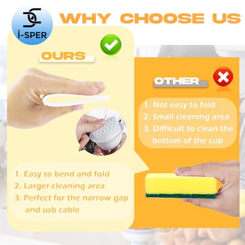 60Pcs Magic Sponge Eraser Sheets |Reusable Scrub Pad Singles | Convex Point
