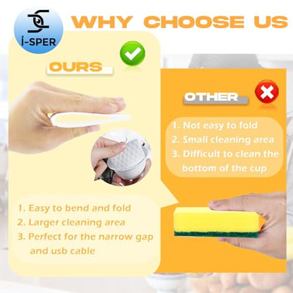 60Pcs Magic Sponge Eraser Sheets |Reusable Scrub Pad Singles | Convex Point