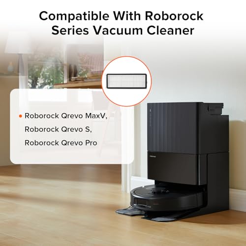 roborock 2 Pack Washable Filter for Roborock Qrevo S Pro, Qrevo S5V, Qrevo MaxV, Qrevo S, Qrevo Plus, Qrevo Pro, Qrevo Curv, Qrevo Curv S5X, Qrevo Edge, Qrevo Edge S5A QV 35A Robot Vacuum Cleaners - size: Filter-E