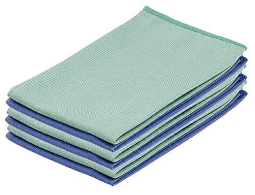 Superio Microfiber Window Cleaning Cloth, Mirror & Glass Miracle Cloth Lint & Streak Free, Washable, Large Eco-Friendly for Electronics, Cars, Tv Screens, Glasses...Cleans with Plain Water (14x16 6) - color: Green/Blue, size: 6 Pack