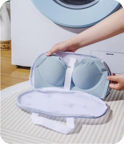 4Pcs Bra Laundry Bag Mesh Laundry Bags for Delicates with Premium Zipper Bra Washing Bag for Laundry，Lingerie Bags for Washing Delicates underwear integrated washing and care - color: white4wyh