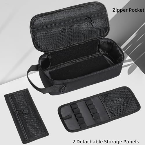 12-Inch Heavy Duty Small Tool Bag with D-Clip,Flag Patch & Shoulder Strap