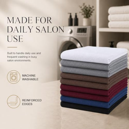 UNIMADE Salon Towels 24 Pack, Microfiber Barber Towels Bulk - color: Multicolor, size: 24PK