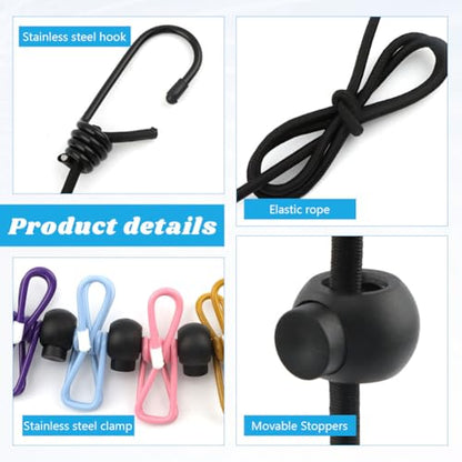 Magnetic Clothesline for Cruise Ship Cabin, Rubber Coated Non-Scratch Magnets, Approved 2026 Cruise Essentials Clothes Drying Rack Travel Clothesline for Outdoor (Color:Black)