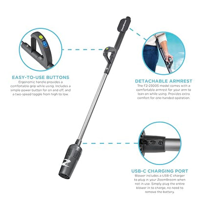 ZoomBroom - Lightweight Air Blower with Ergonomic Handle for Home & Patios