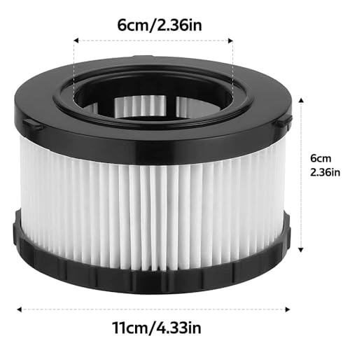 2 Pack DC5151H Replacement HEPA Filter for DEWALT DC515 DCV517 Wet Dry Vac - size: 2 Pack + 0 Foam Filters