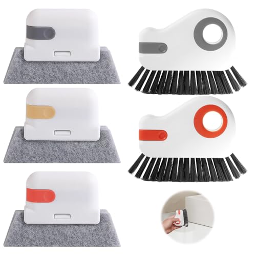 5 Pcs 2 in 1 Window Track Cleaner, Groove Cleaning Brush - color: 5 Pcs