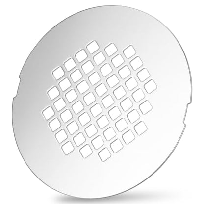 4-1/4" OD Snap-In Shower Drain Cover, Brushed Nickel Strainer Replacement - color: Light Silver