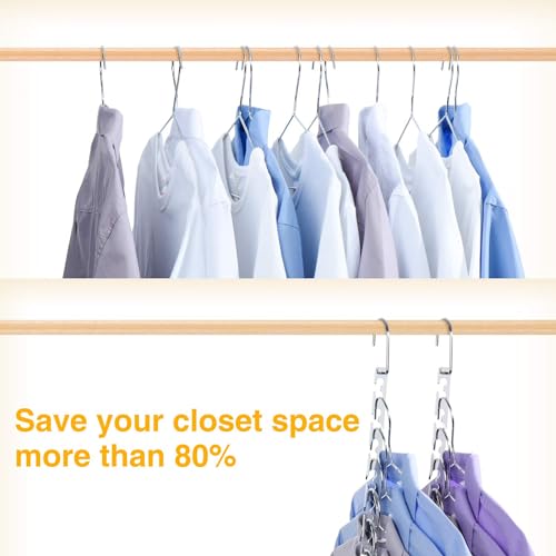 HOUSE DAY Space Saving Hangers for Clothes 4 Pack, Metal Magic Hanger - size: 4 Pack