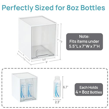 Vtopmart White Stackable Storage Drawers, 2 Pack Tall Organizers - style: 2pack High White