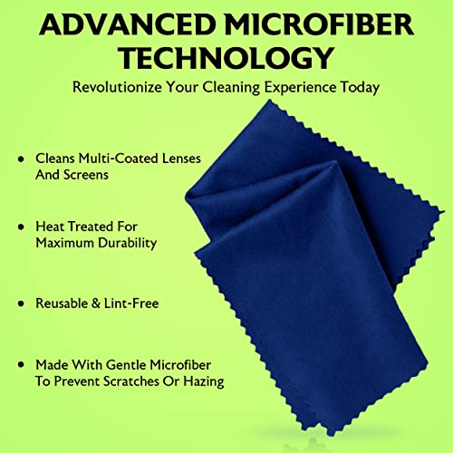 Purity Microfiber Lens Cleaning Cloth Cleans Eyeglasses, Screens and Lenses - color: Dark Blue