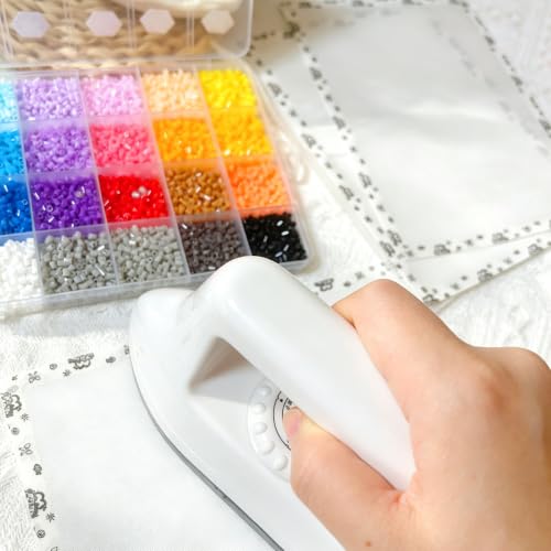 5PCS Thick Texture Ironing Paper Set for Fuse Beads - 4styles (Plush,Frosted,Grid,Textured) Reusable Protective Ironing Pressing Cloth Fuse Bead Accessories Tool for Beads Craft