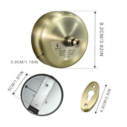 Retractable Clothesline,Stainless Steel Clothing Line Dryer with 9.2FT Nylon String for Shower Room Bathroom Laundry (Bronze) - size: Bronze
