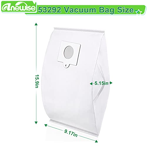 Anewise Type Q/C Canister Vacuum Bags 53292 for Kenmore 600 Series 81214 - style: 53292-6P