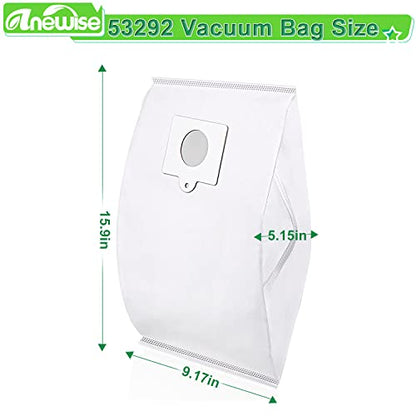 Anewise Type Q/C Canister Vacuum Bags 53292 for Kenmore 600 Series 81214 - style: 53292-6P