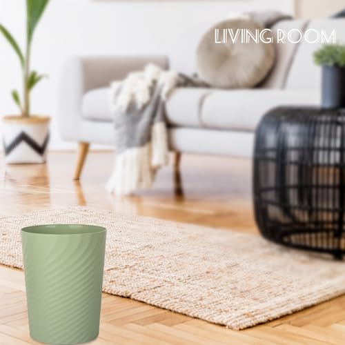 UUJOLY Plastic Small Bathroom Trash Can Wastebasket Garbage Can, Mint Green - color: Mint Green, size: 1.8 Gallon/1 Pack