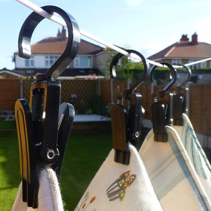20pcs Laundry Hooks with Clips,Rotatable Super Strong Home Travel Clip