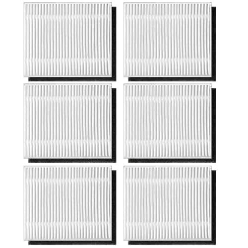 6 Pack Hepa Filters for Eufy Clean L50 / L50 SES / L60 / L60 Hybrid Robot Vacuum Cleaner Washable Accessories