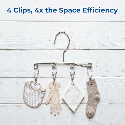 4 Pack Stainless Steel Clip Hangers - size: Large